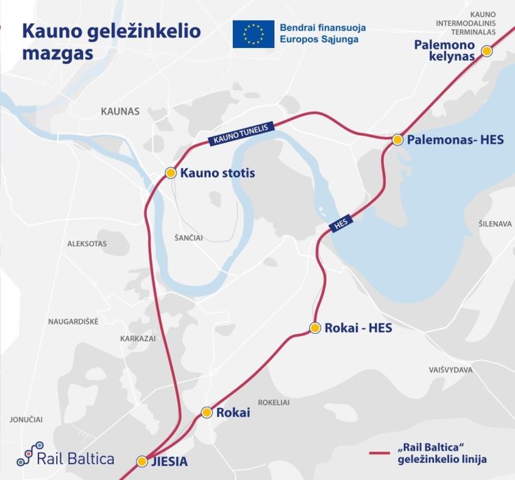 Rail Baltica: Infrastrukturplan für den Eisenbahnknoten Kaunas genehmigt
