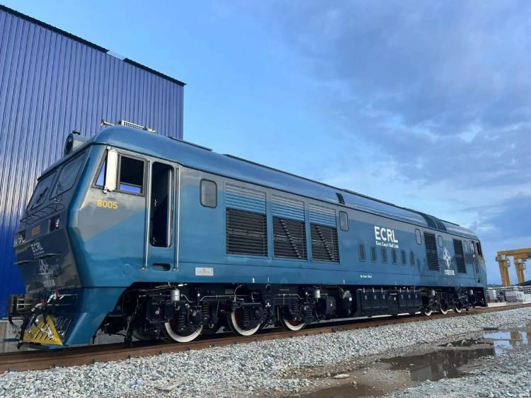 CRRC delivers six diesel locomotives to ECRL in Malaysia