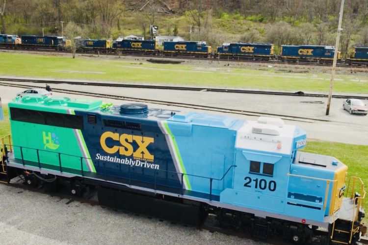 CSX presenta una locomotora de hidrógeno