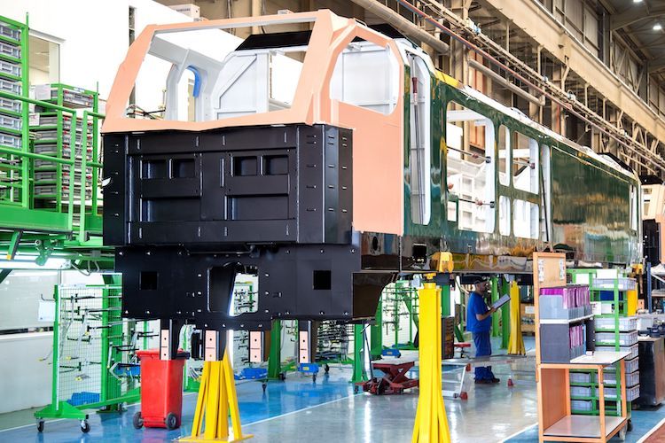 Stadler finished the first carbody of the Class 93 locomotive fleet for Rail Operations UK