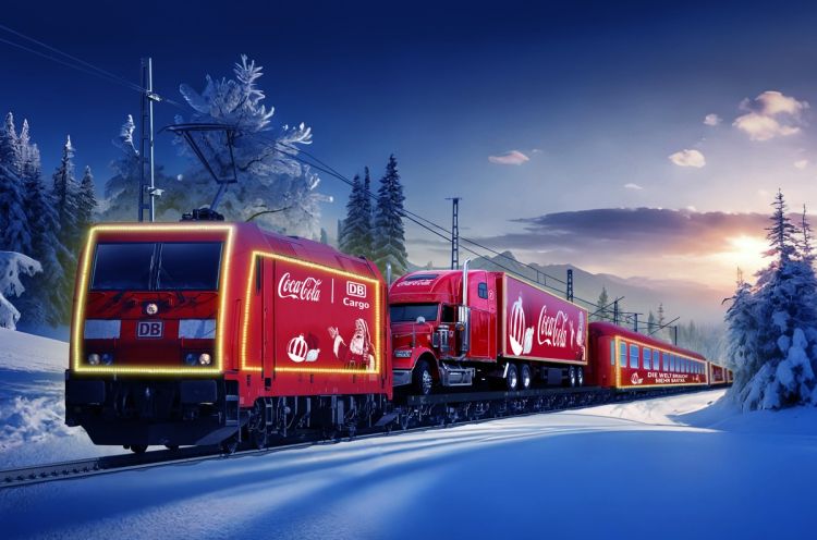 Deutsche Bahnhöfe begrüßen die Weihnachtstour von Coca-Cola