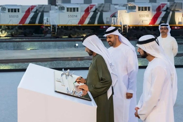UAE national rail network launched including rail freight