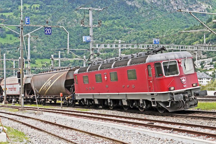 Der Schienengüterverkehr in der Schweiz nahm 2021 um 6,2% zu