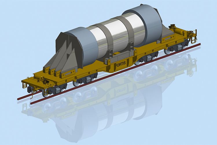 US: Prototyp eines Schienenfahrzeugs für den Transport von radioaktivem Material