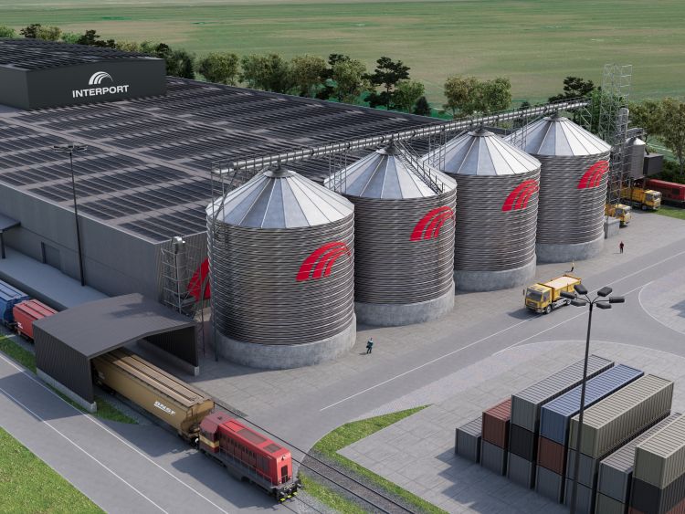 Interport builds a large grain transshipment facility for Ukrainian grain in Slovakia