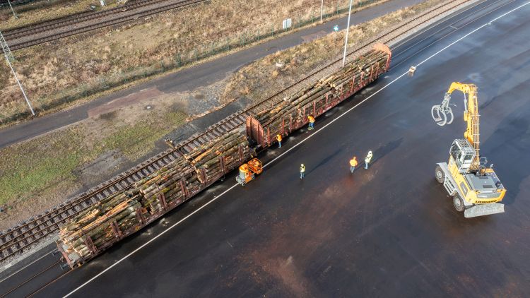 DB Cargo wird Holz für die neue Bioraffinerie von UPM transportieren