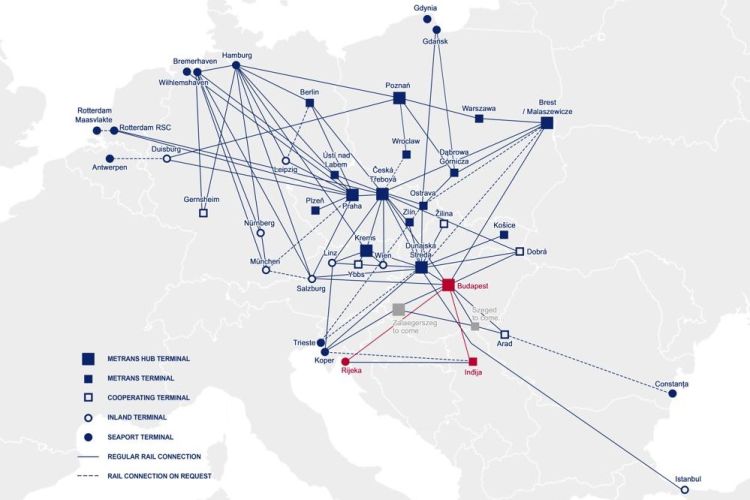Metrans uruchomi nowe połączenia z Budapesztu: Port Rijeka i Belgrad
