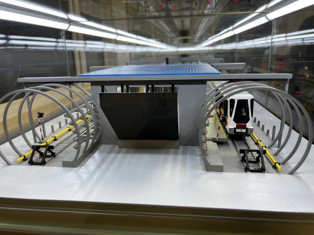 Mockup of a Warsaw metro at Kombud Group's premises&nbsp;© Ľubomír Čech