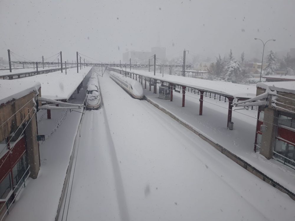 Rail traffic at a standstill in Madrid during storm Filomena in 2021&nbsp;© Renfe