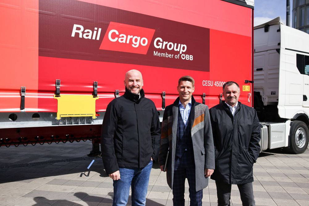 RCG Spokesman of the Board Clemens Först, Member of the Executive Board Christoph Grasl und Member of the Executive Board Imre Kovács&nbsp;© Rail Cargo Group
