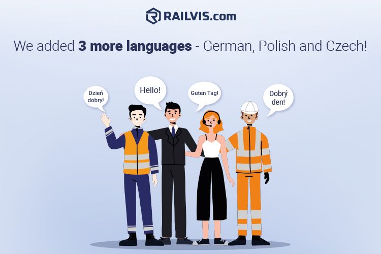 RAILVIS.com added 3 more languages